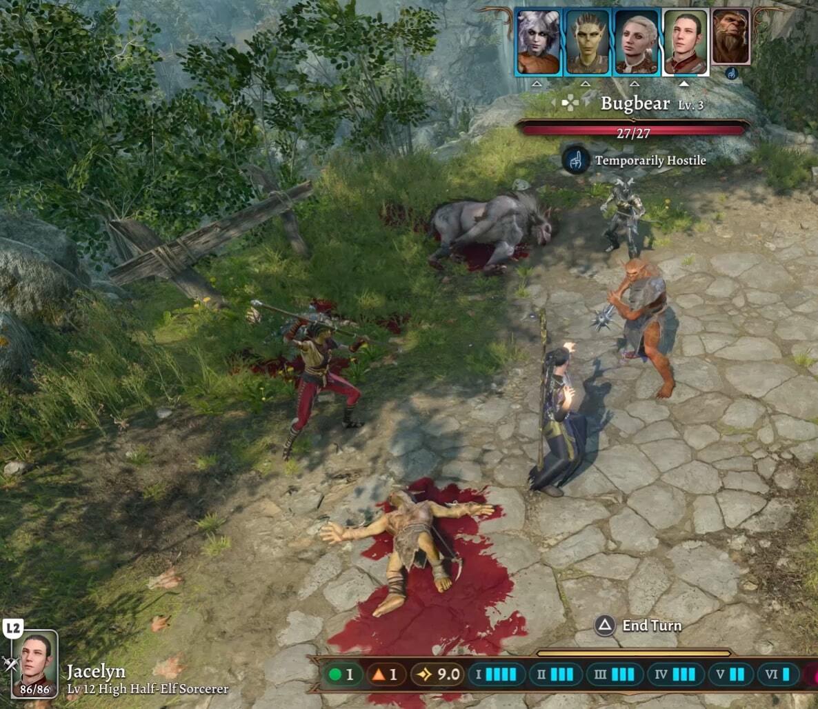 Official Baldur's Gate 3 turn-based combat scene