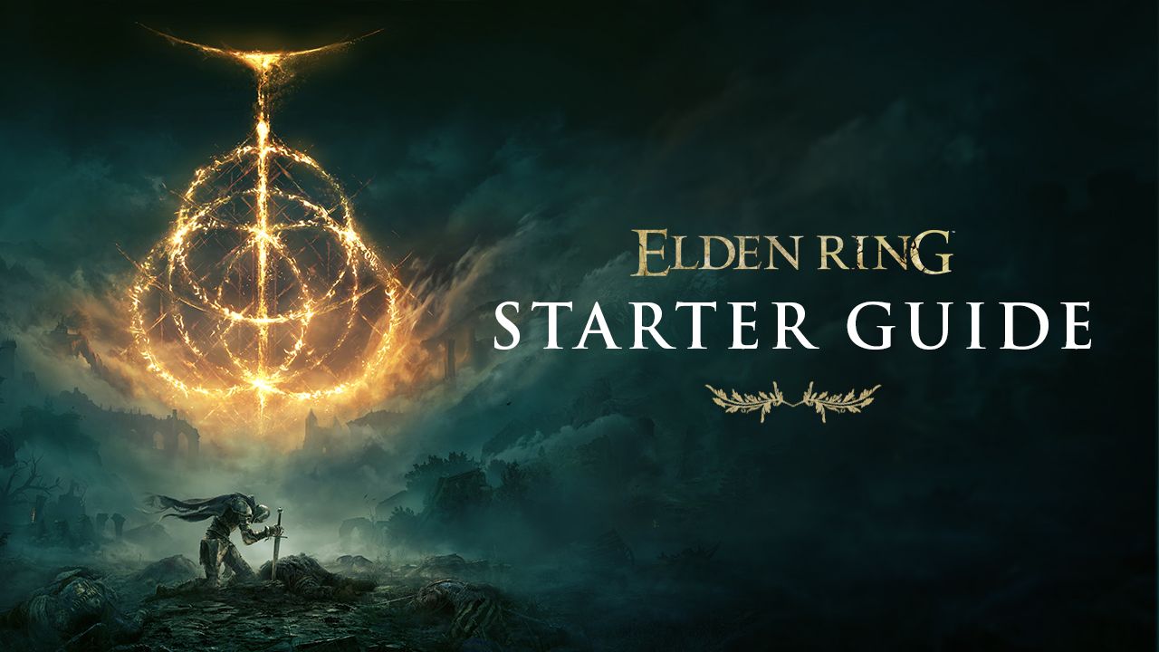 A Tarnished faces an early Elden Ring enemy in official starter-guide artwork