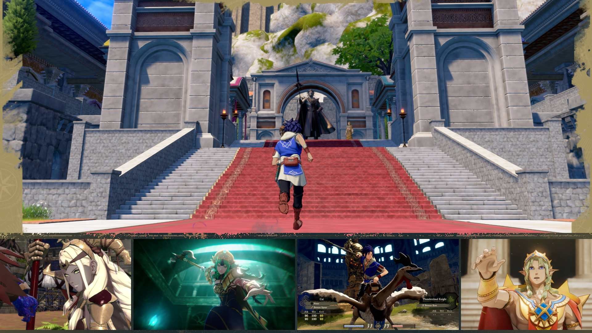 Cai approaches Dagsion in official Fire Emblem Fortune's Weave gameplay
