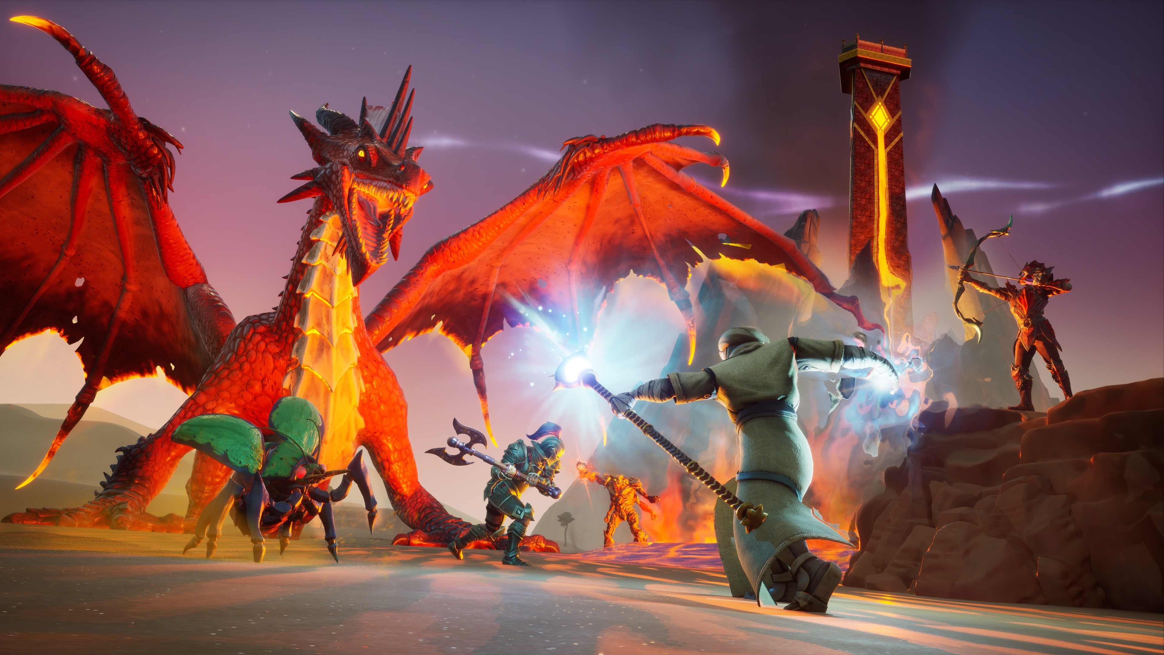 Official Dragonwilds gameplay battle scene for late-game preparation