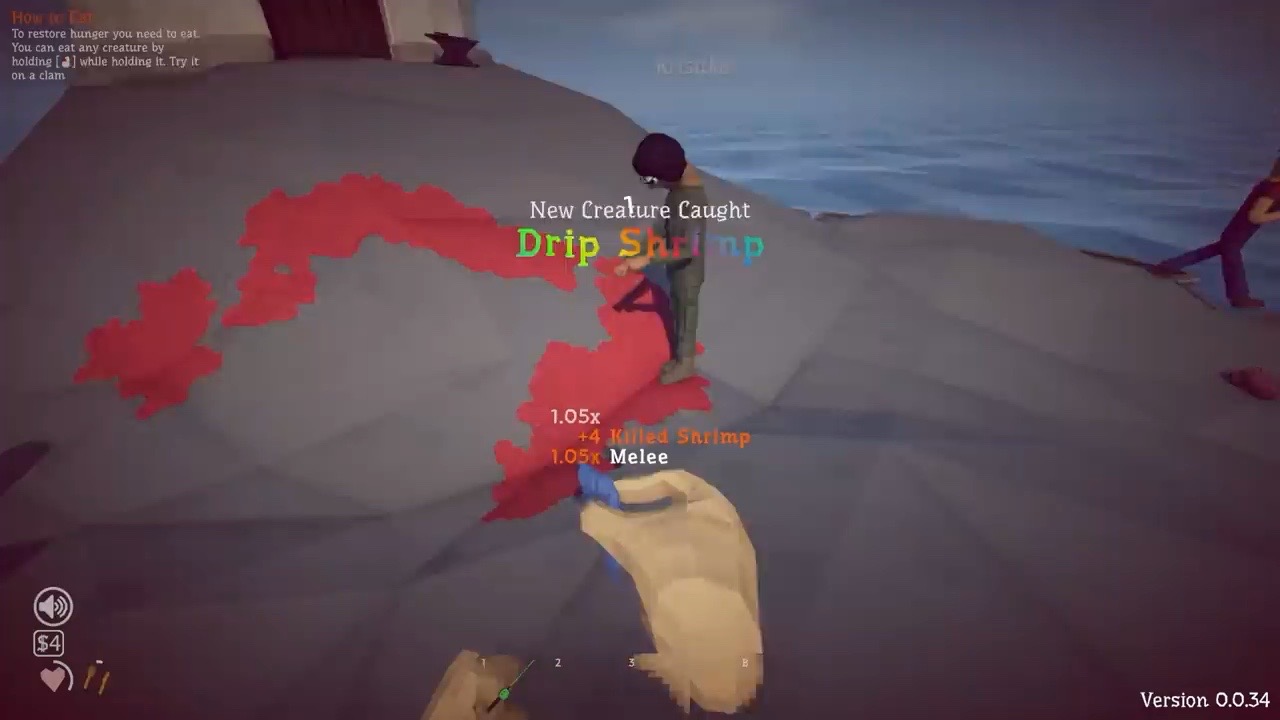 A newly caught Drip Shrimp shown in official How to Fish gameplay