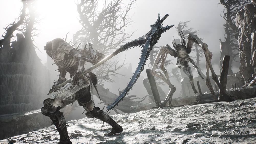 A Mortal Shell II warrior wielding a curved weapon