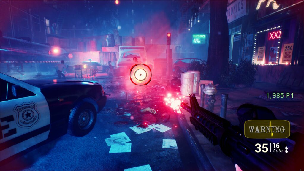 Railbreak DX first-person arcade combat in an official gameplay screenshot
