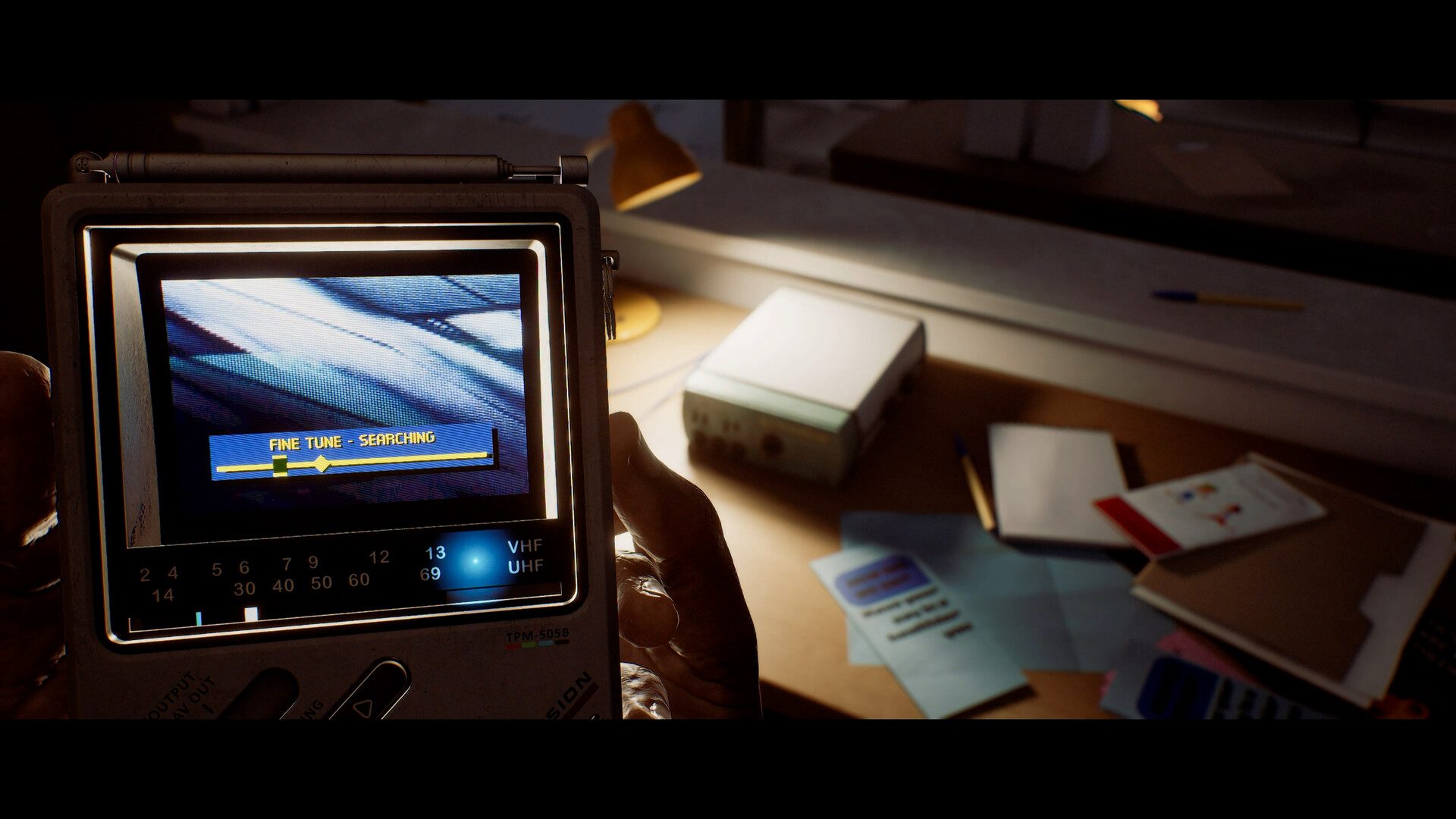 Simon's CRTV frequency screen in official Silent Hill: Townfall gameplay footage