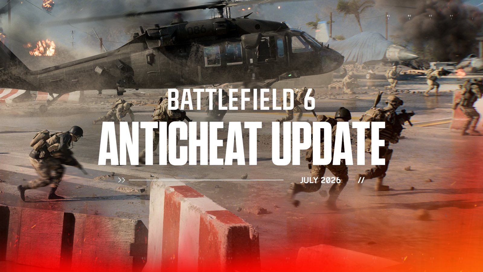 Battlefield 6-Soldat und Anti-Cheat-Telemetrie in offizieller Update-Grafik