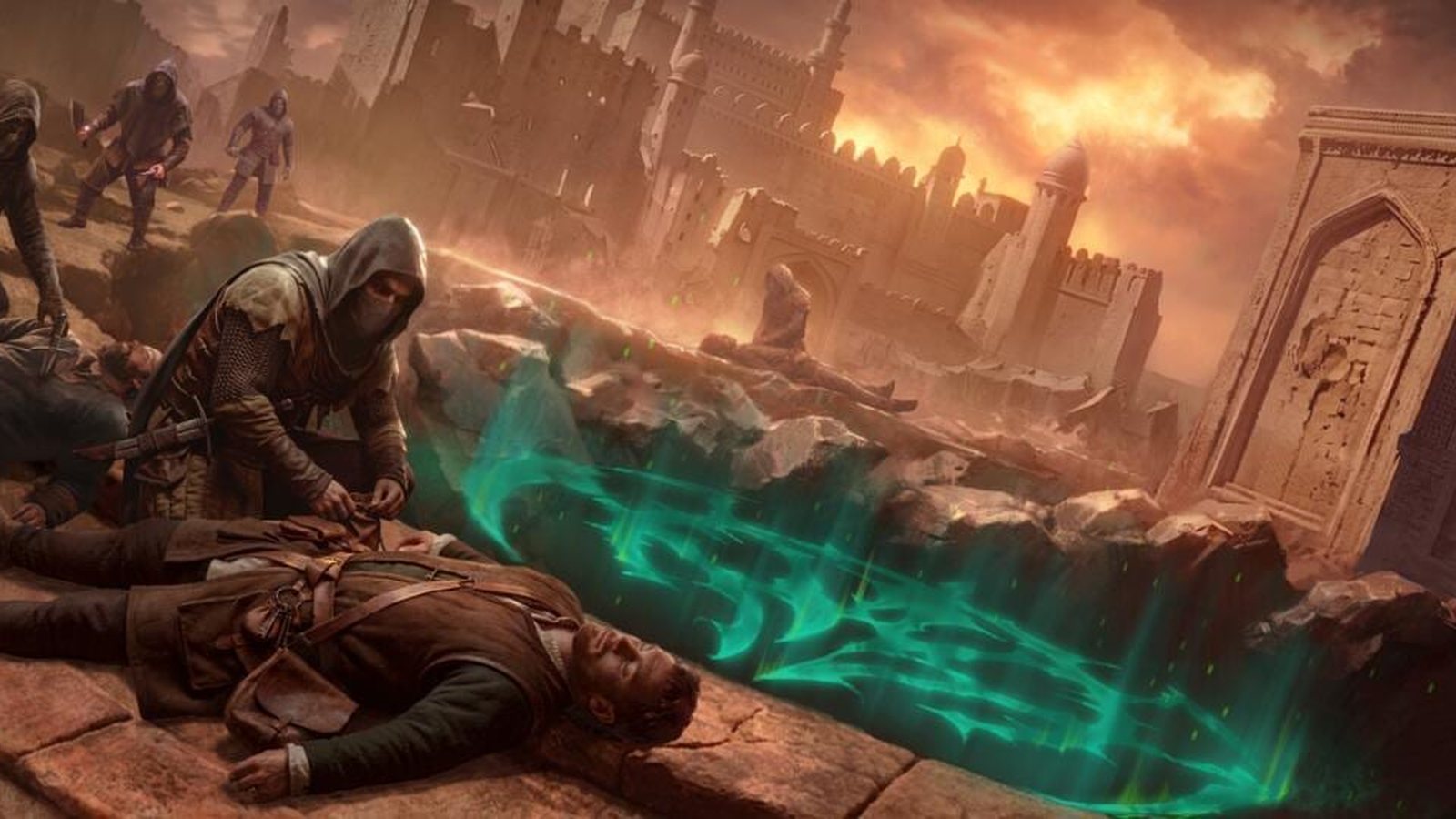 Diablo Immortal heroes fighting in official event artwork