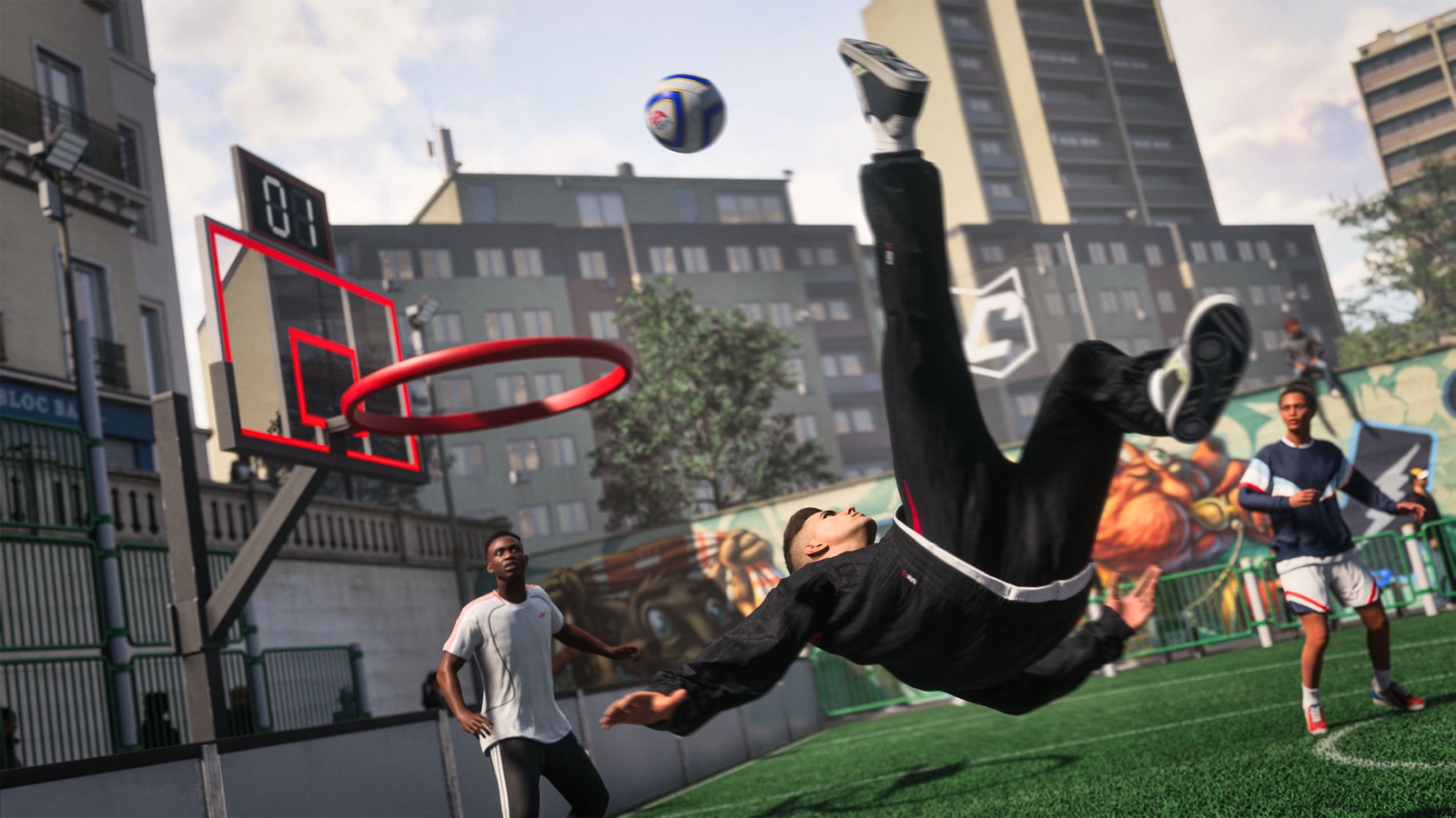 Ein Fallrückzieher während eines Bucketball-Spiels im The-Grounds-Modus von EA SPORTS FC 27