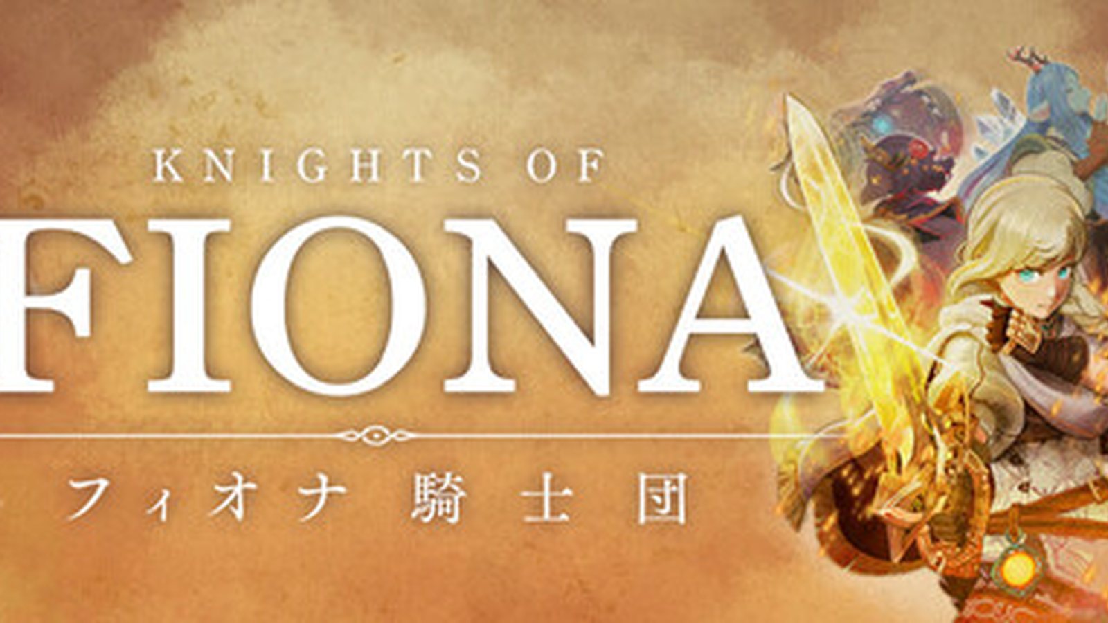 Bunte offizielle Knights of Fiona Charaktere im Steam Header-Bild