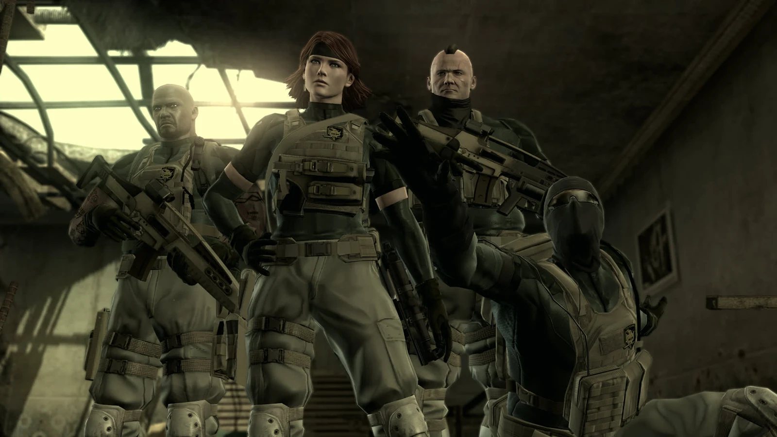 Equipe de Metal Gear Solid em uma cena completa de gameplay oficial.