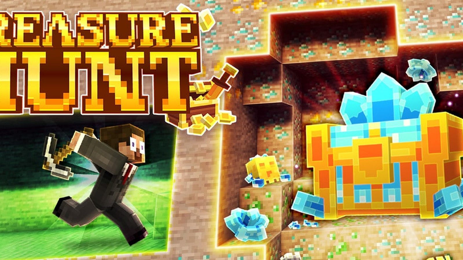 Minecraft Schatzsuche-Uhr-Herausforderung Charaktere und Belohnungsgegenstände