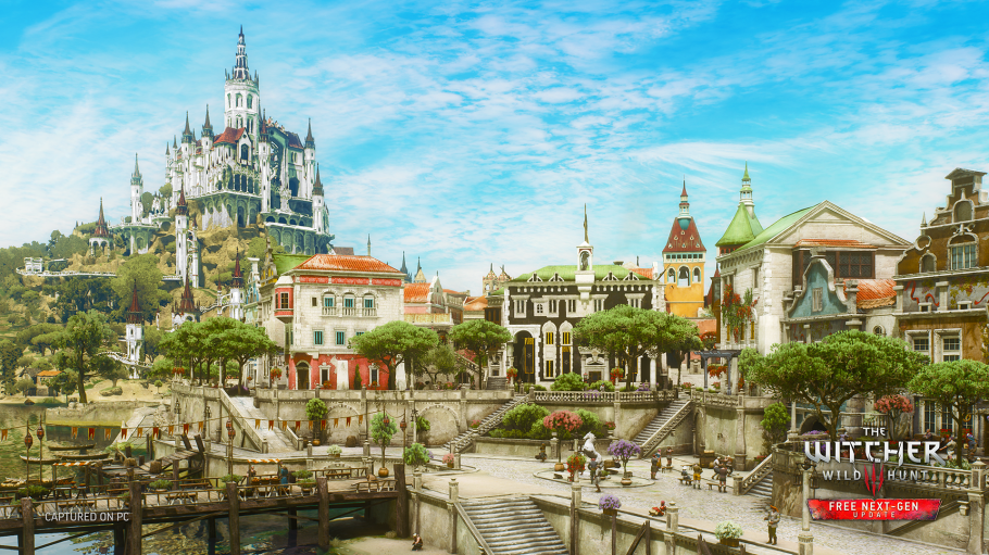 Novigrad in an official The Witcher 3 screenshot